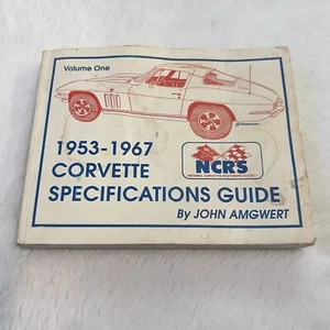 VTG 1953-1967 Chevrolet Corvette NCRS Pocket Specifications Guide Volume One - Picture 1 of 8