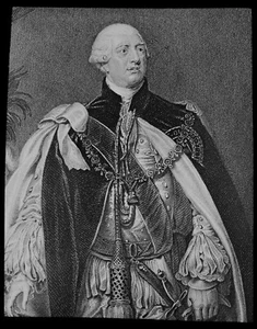 Magic Lantern Slide KING GEORGE III C1890 ILLUSTRATION BRITISH ROYAL PORTRAIT - Picture 1 of 2