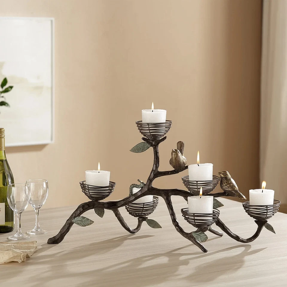 Потрясающие разноцветные алюминиевые подсвечники канделябры птицы и гнезда - Изображение 1 из 4