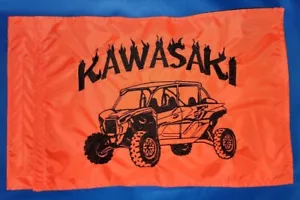 Bandera de seguridad personalizada KRX KAWASAKI Silhouette 12"x18" UTV - Imagen 1 de 6