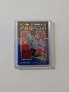 Jahan Dotson 2022 Donruss Optic RC Phenom Jersey Hyper Blue Prizm DC Commanders  - Picture 1 of 2