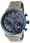 Timex TW2T23500 Męski niebieski analogowy zegarek z chronografem Bransoletka ze stali nierdzewnej