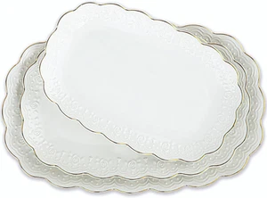 Ceramic Serving Platter Set | 16”/14”/12” Oval Serving Trays for Entertaining at - Picture 1 of 6