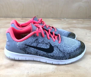 Nike Free RN Jugend Laufschuhe Größe 7Y Wolfsgrau/Schwarz/Pink 904258-001 - Bild 1 von 10