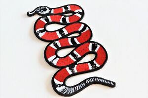 GUCCI Snake Logo Embroidered Patch Iron On Active