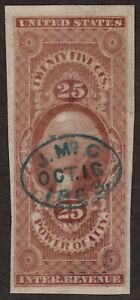 United States Revenue Stamp R48a SON Blue Oval Cancel