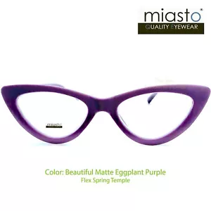 NEW MIASTO "HOT SECRETARY" SEXY CAT EYE READING GLASSES+3.00 COLORFUL PURPLE - Picture 1 of 2