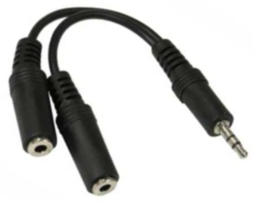 Lot10pack 4" short 1*Male~2*Female Stereo 1/8" Y Splitter Cord/Cable/Wire, 3.5mm - Image 1 of 1