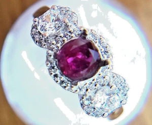 Ruby .98 Carat Genuine Natural  Red Ruby Loose Stone Cushion Cut Gemstone - Picture 1 of 12