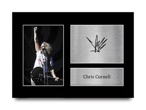 Foto A4 firmada autógrafo preimpreso de Chris Cornell regalo para un fanático de Soundgarden - Imagen 1 de 17