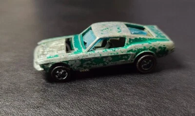 Vintage Hot Wheels Custom Mustang Green Redline Hong Kong Mattel Model Car 1967 - Image 1 of 4