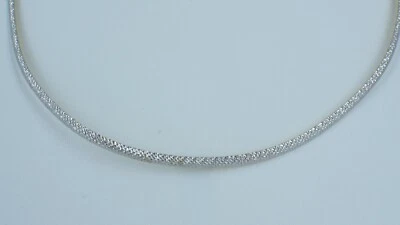 ¡Collar Omega Reversible Oro 14k 18" Corte Diamante! Foto 1 de 4