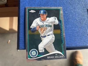 TOPPS CHROME REFRACTOR BASEBALL 2014 SEATTLE MERINERS MILLER N 82 MINT - Foto 1 di 2