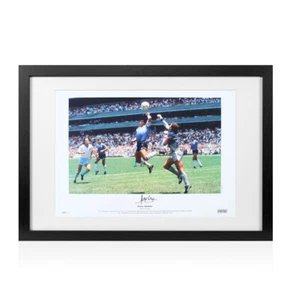 Gerahmt Peter Shilton signiertes England Foto - Maradona Hand Gottes Autogramm - Bild 1 von 2