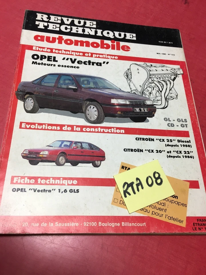 Revisión Automoción Opel Vectra Gasolina Evolución Citroën CX20 CX25 CX22 - Imagen 1 de 4