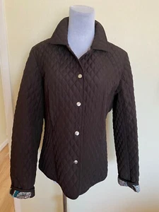 Briggs New York Dark Brown Quilted Lightweight Jacket Size M - Picture 1 of 9
