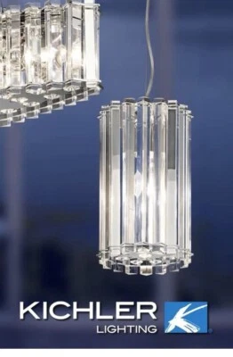 Kichler 42174 CH Cromo Cristal Skye 1 Luz Interior Colgante 42174CH NUEVO Foto 1 de 3