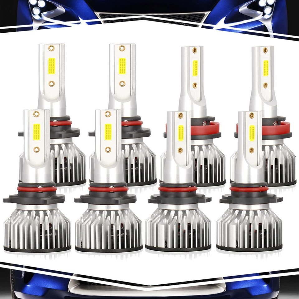 Farol de 4 pares feixe alto baixo DRL para Acura CSX 2006-2011 9006+H11+2x 9005 - Imagem 1 de 4