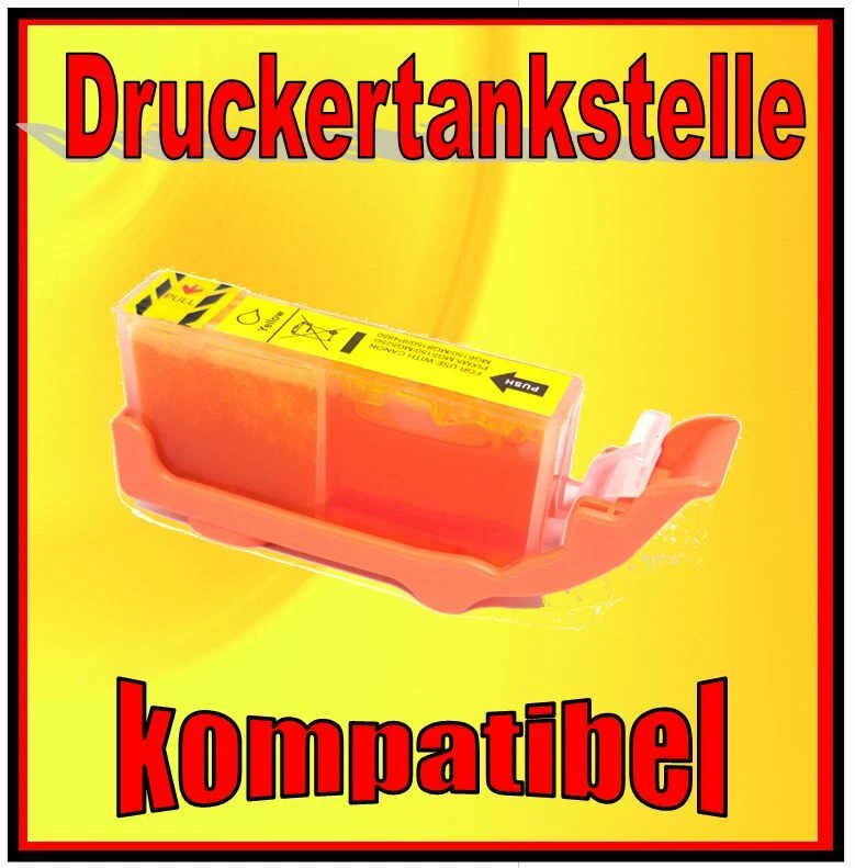 Comp. Cartridge Canon Pixma Replaces CLI-526Y MG 6250 8150 8200 8240 8250 MX710 - Image 1 of 2