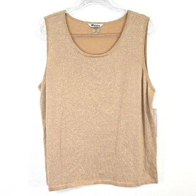 *NUEVO* Colección NYGARD Dorado Brillante Sin Mangas Top Ropa de Trabajo Evento Especial, 2X Foto 1 de 4