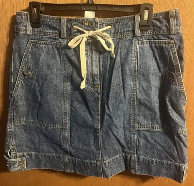 Shorts jeans Jones New York esporte feminino 10 azul denim cordão algodão - Imagem 1 de 4