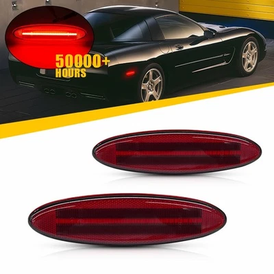 Красный светодиодный габаритный фонарь на крыло заднего бампера для 97–2004 Chevrolet Corvette C5 J - Изображение 1 из 4