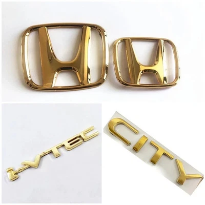 1 SET 4PCS HONDA CITY GN2 GOLD LOGO HONDA CITY HATCHBACK GOLD LOGO IVTEC GOLD - Imagen 1 de 4