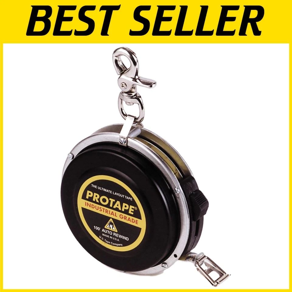 Spencer ProTapes 100' Nylon Coated Auto-Rewind Tape Measure - Image 1 of 4