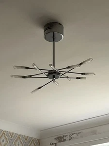 12 Bulb Sputnik Ceiling Light X 2. 2 lights but can be split, if required. - Picture 1 of 4