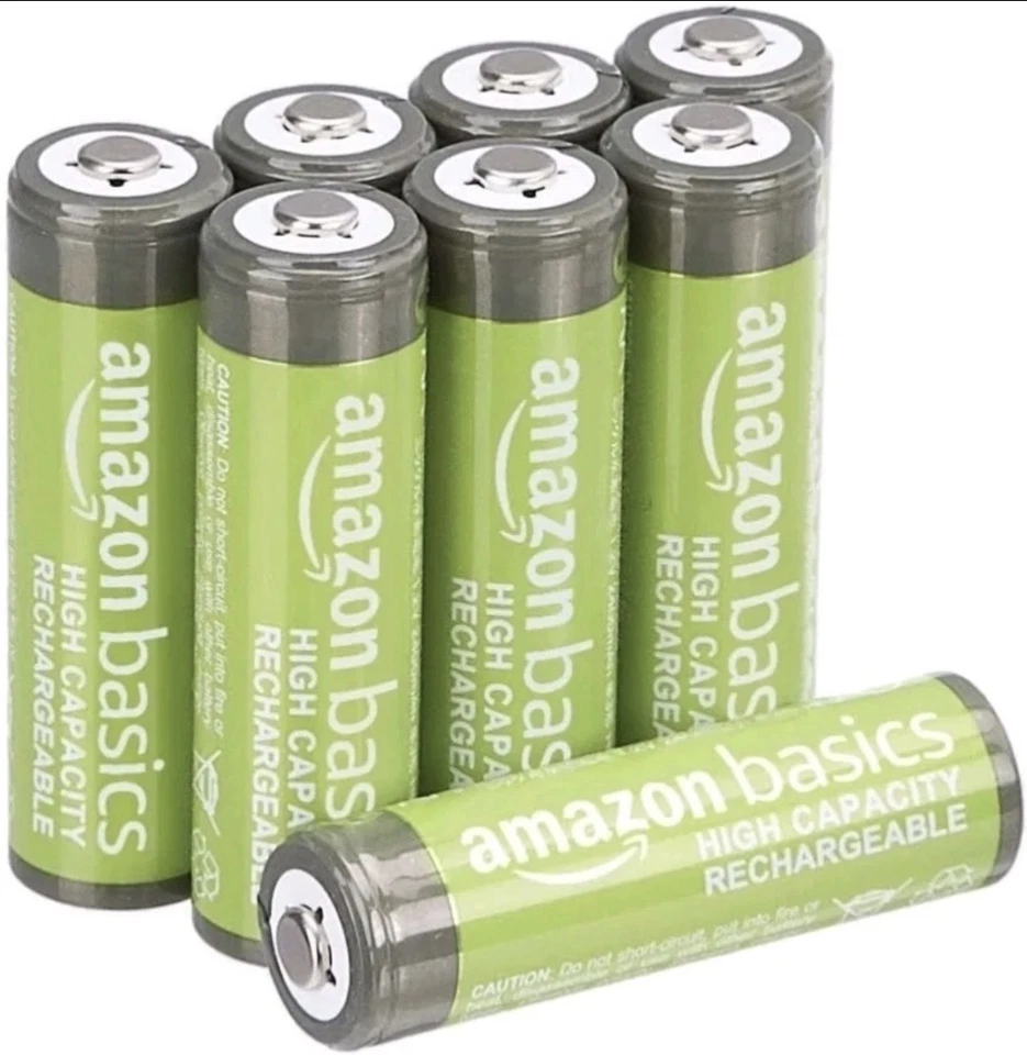 Amazon Basics AA High-Capacity Rechargeable Batteries, NiMH, Pre-charged  8 pack - Image 1 of 1