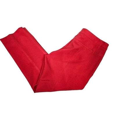 Pantalones al tobillo de vestir elásticos rosa salmón Adrianna Papell talla 12 para mujer S27 Foto 1 de 4