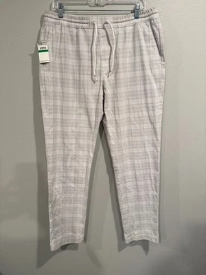 Pantalones Originales Penguin Munsingwear Para Hombre Grandes Gris Blanco A Cuadros Elastizados Calce Ajustado Foto 1 de 4