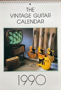 1990 Vintage Guitar Calendar NEW OLD STOCK Les Paul Strat Rickenbacker & More! - Bild 1 von 1