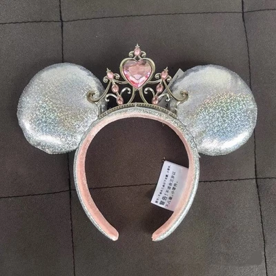 Diadema Orejas de Minnie Mouse Princesa Tiara Iridiscente Parques Disney 2024 US POST Foto 1 de 4