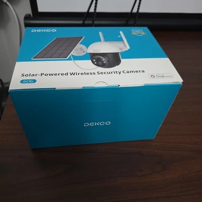 DEKCO WiFi Rotating Outdoor Solar Dome Home Security Camera with Motion Alarm - Image 1 of 3