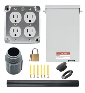 Portable Generator Through The Wall Power Transfer Kit, Generator to House - Picture 1 of 7