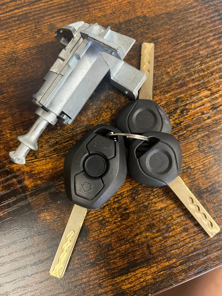 Juego de cilindros de llave de cerradura de puerta del lado izquierdo del conductor para BMW X5 E53 2000-2006 51217035421 Foto 1 de 2