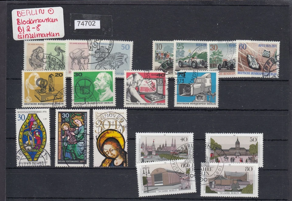 Berlín 1969-87, Mich.-Nr.: Bloque 2-8 sellos sueltos estampados - Imagen 1 de 1