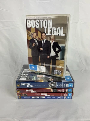 Boston Legal Seasons 1-4 ( 1 2 3 4 ) DVD's James Spader Shatner Bergen Region 4 - Image 1 of 4