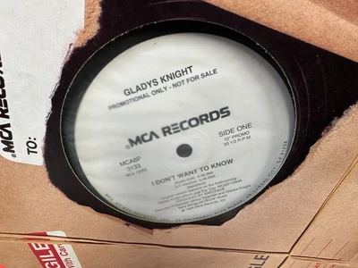 Gladys Knight I Don't Want to Know 12" vinyl PROMO single EX 1994 MCA WLP Foto 1 de 2