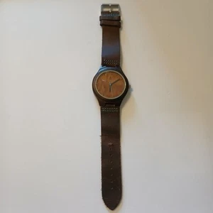 Treehut Classic Ebony Walnut Burl 40mm Brown Casual Boho Analog Watch - Picture 1 of 19