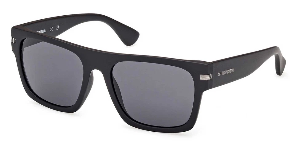 Harley-Davidson Men's Metal Accent Sunglasses, Matte Black & Smoke Lenses - Image 1 of 1