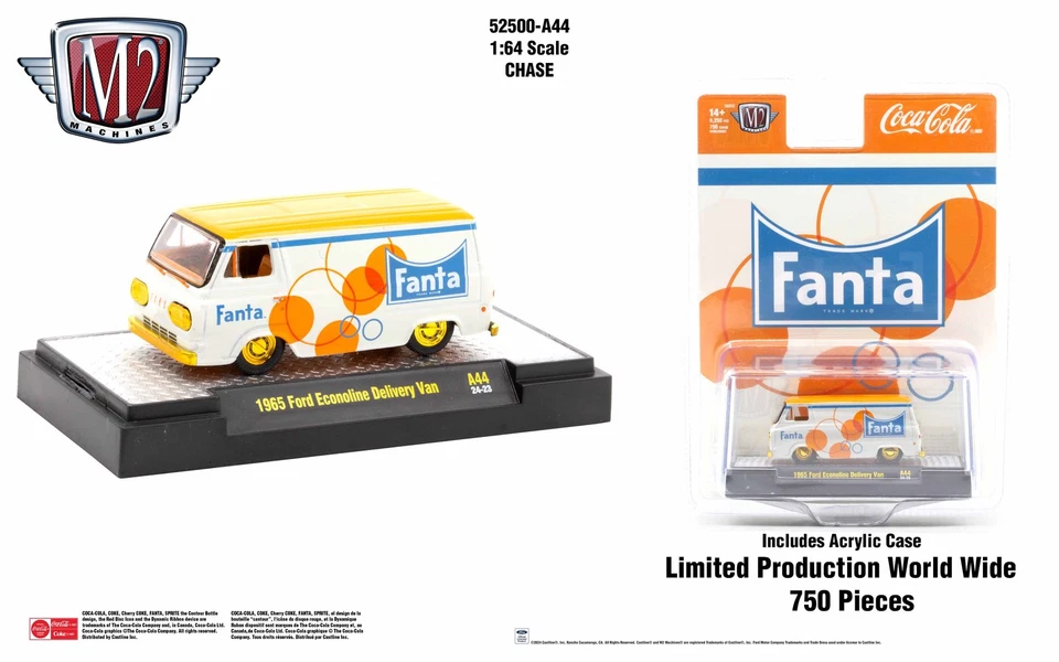 M2 Machines Coca-Cola Release A44 1965 Ford Econoline Delivery Van Fanta CHASE - Image 1 of 1