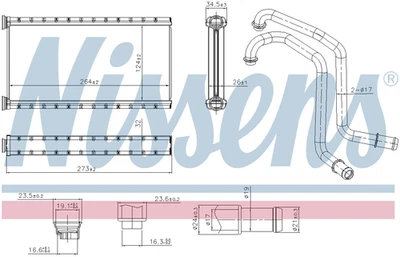 Nissens Cabin Heater Core 707367 for eg. FORD FOCUS (2018) 1.5 ECOBLUE etc - Image 1 of 4