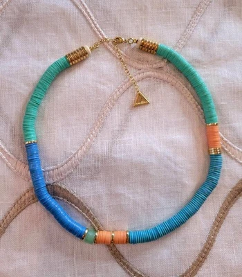 Necklace "Maggie" by ANTHROPOLOGIE – Heishi Bead Necklace in Coastal Hues - Imagem 1 de 4