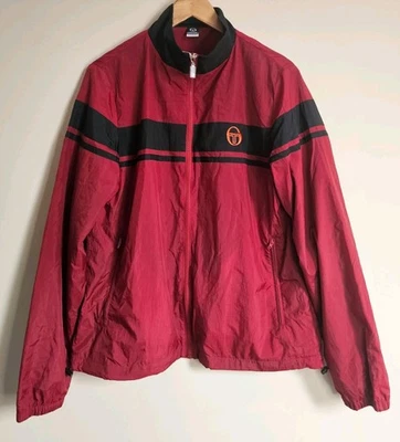 Sergio Tacchini x Hombre Nino Nylon Shell Jacket - Burgundy / Black - Medium New - Image 1 of 4