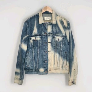 Ralph Lauren Denim Supply Distressed Eagle USA Trucker Jean Jacket Large - Picture 1 of 7