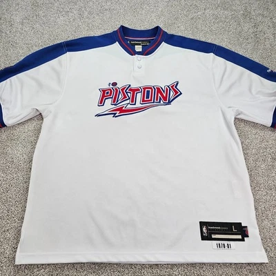 Vtg Mens Detroit Pistons Hardwood Classics Reebok Basketball Jersey Lg 1978-81 - Image 1 of 4