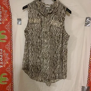 CJ Banks Damen ärmelloses Button-Down-Shirt mit Tasche XL - Bild 1 von 5