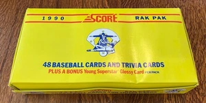 1990 Score Baseball Rack Box of 24 Packs, 48 Cards Per Rack Pack- Un Searched - Picture 1 of 7